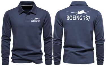 BOEING 787 LONG SLEEVE POLO
